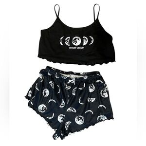 Moon Child Black Sleepwear Set